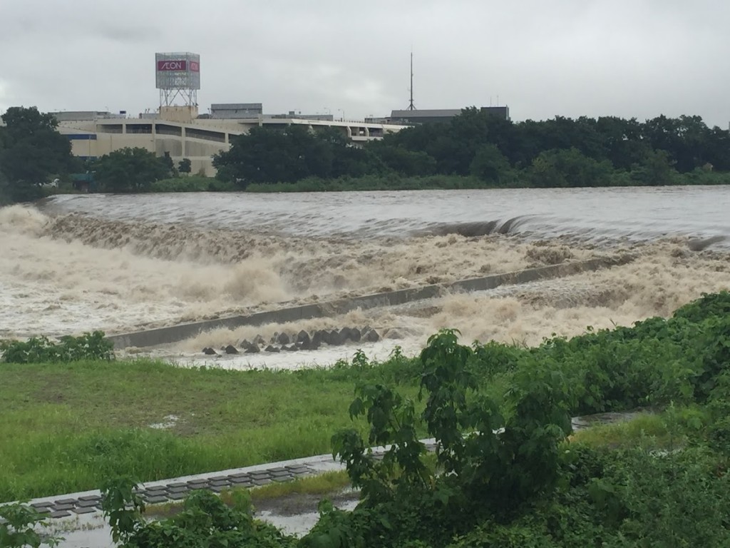 アイサヤマ　台風11号　増水　i-Sayama 埼玉県狭山市